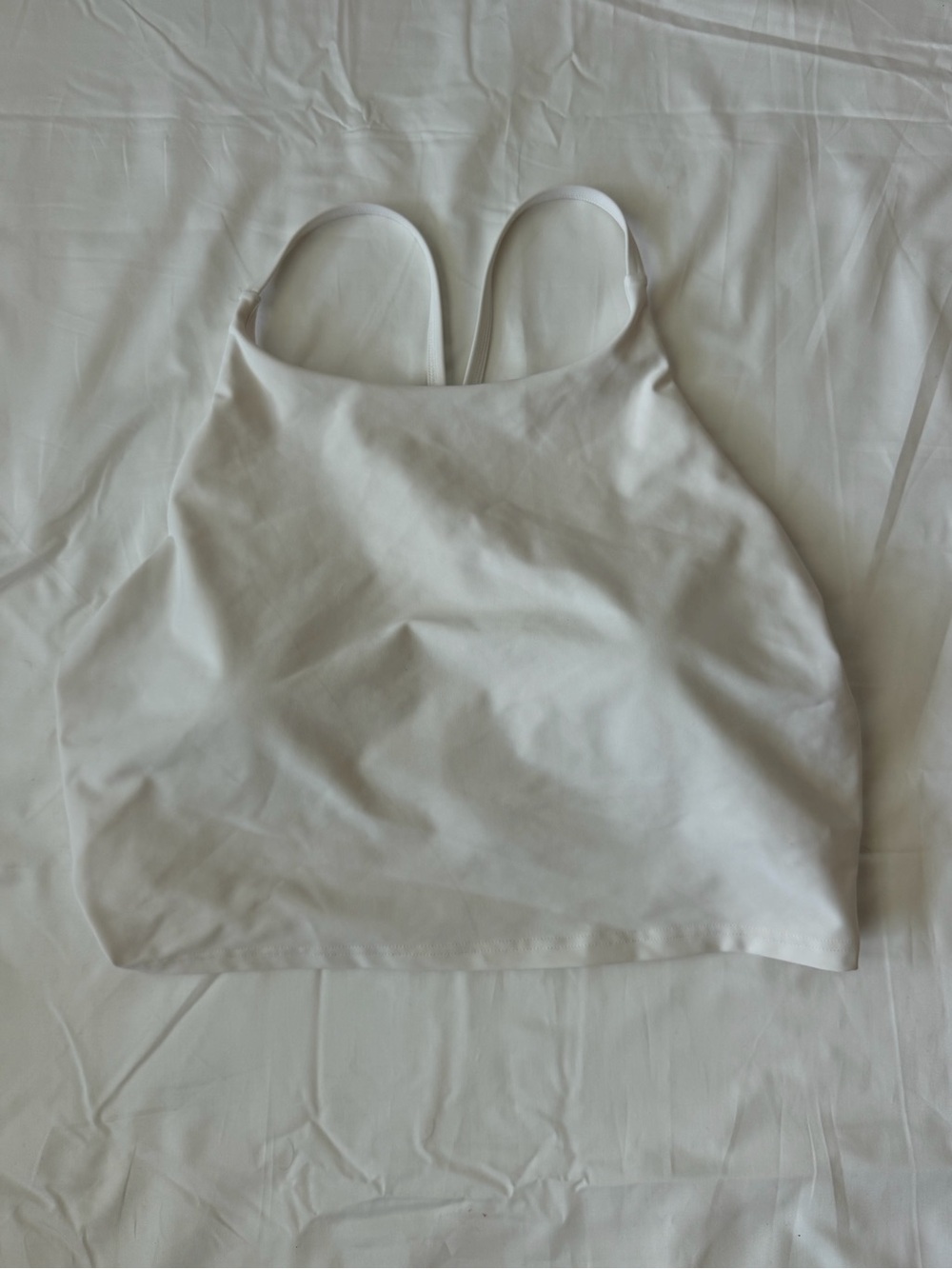 Old Navy Active PowerSoft White Built-In Bra Crop Top Size XL